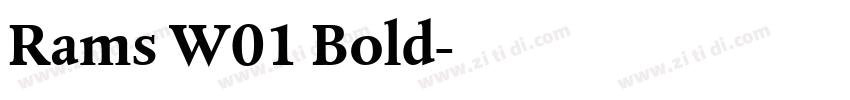 Rams W01 Bold字体转换